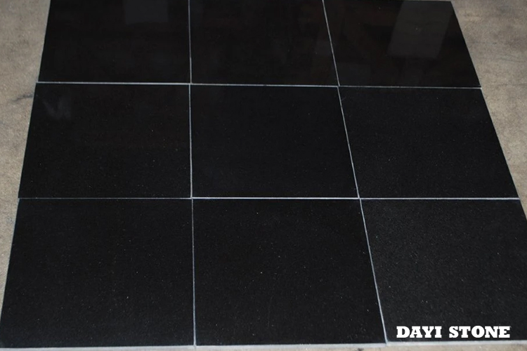 Granite Absolute Black Floor Tiles 30X30 Polished Shanxi Black Granite Stone